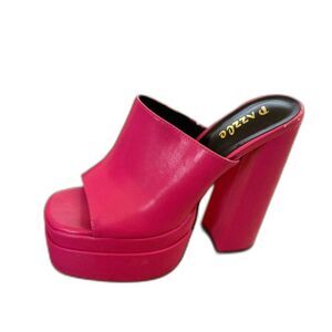 Pazzle Stack-04 Barbie Platform Heels Slide Mule Sandal Size 10 Barbiecore
